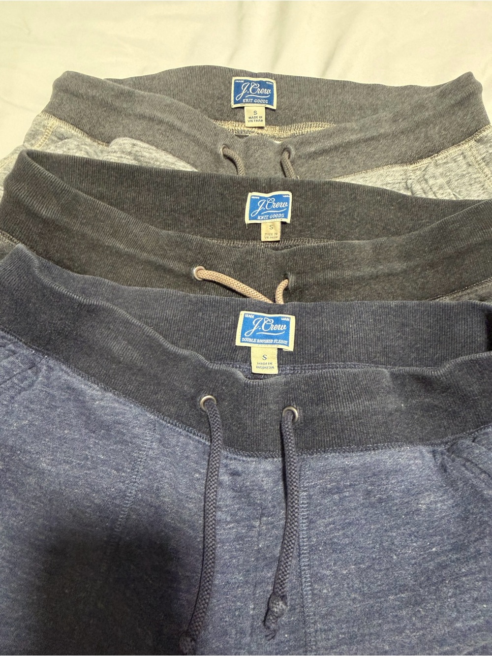 J. Crew Mens 3 Sweatpants - Gray and Navy